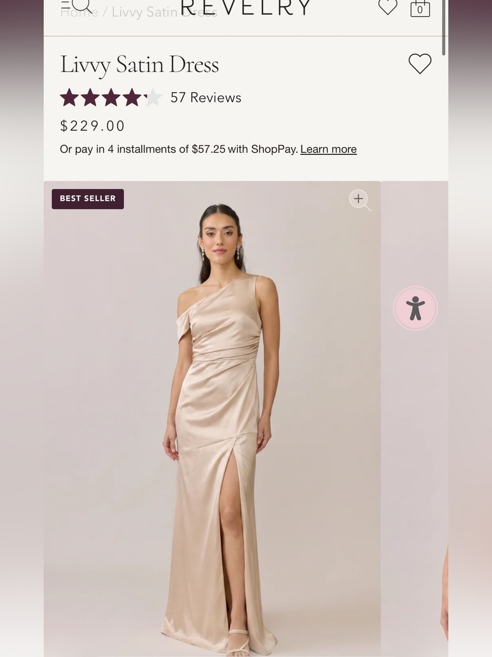 Revelry Livvy Satin Maxi Dress — Champagne